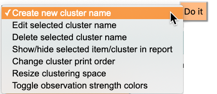 New clustering actions